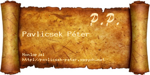 Pavlicsek Péter névjegykártya